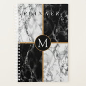 Marbre Chèque Noir & Blanc tendance - Ajouter Votr (Devant)