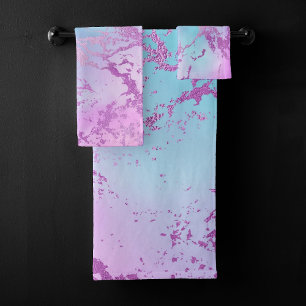 Marbre chic Glam violet violet violet bleu Ombre