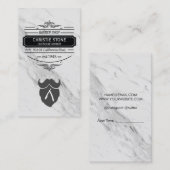 Marbre classique Étiquette rétro Barber lame et ba (Devant / Derrière)