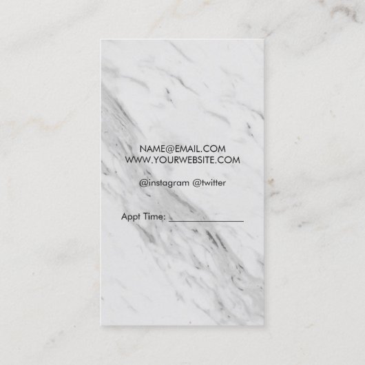 Marbre classique Étiquette rétro Barber lame et ba (Dos)