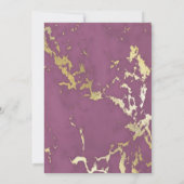 MARBRE CLASSIQUE PURPLE GOLD TRIM INVITATION (Dos)