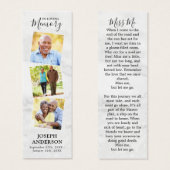 Marbre commémoratif 3 Photo Signet de prière funér (Devant & derrière)