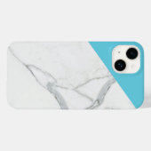 Marbre coque iphone de protection bleu marine 14 1 (Verso (horizontal))