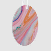 marbre couleur crème Acrylique Cercle Ornamen (devant)