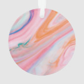 marbre couleur crème Acrylique Cercle Ornamen (dos)