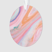 marbre couleur crème Acrylique Cercle Ornamen (devant)