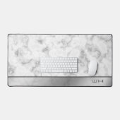 Marbre d'affaires moderne chic blanc (Clavier et souris)