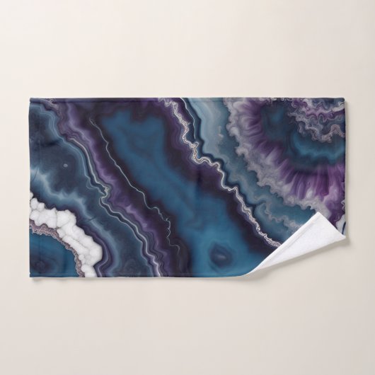 Marbre d'Agate bleu violet (Serviette à main)