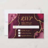 Marbre d'agate rouge et or RSVP (Devant)
