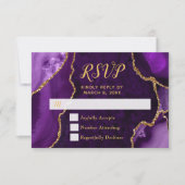 Marbre d'agate violet et or RSVP (Devant)