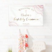 marbre d'aquarelle | Bannière de la première commu (En situation)