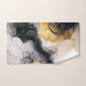 Marbre d'aquarelle noir et or (Serviette à main)