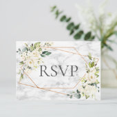 Marbre de cuivre Géométrique Blanc Floral RSVP (Debout devant)