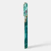 Marbre de luxe en agate turquoise avec veines d'or (Côté gauche)