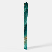 Marbre de luxe en agate turquoise avec veines d'or (Côté droit)