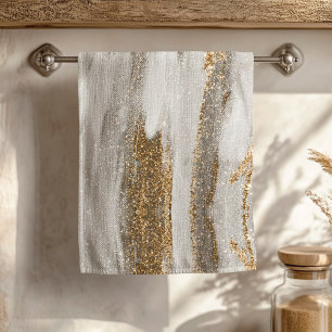 Marbre de luxe Gold Strokes blanc et gris