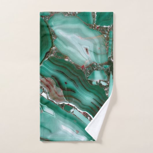 Marbre de luxe Malachite Gemstone Agate (Serviette à main)