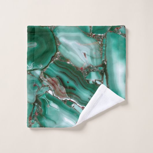 Marbre de luxe Malachite Gemstone Agate (Gant de toilette)