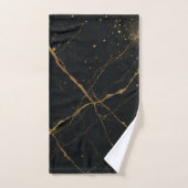 Marbre de minuit doré noir et or (Serviette à main)