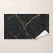 Marbre de minuit doré noir et or (Serviette à main)