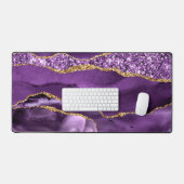 Marbre de Parties scintillant d'or violet Agate (Clavier et souris)