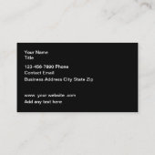 Marbre de pierre classique look Carte de visite mo (Dos)