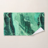 Marbre de pierre précieuse de luxe vert pailleté a (Serviette à main)