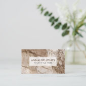 Marbre de Taupe et carte de visite abstrait or (Debout devant)