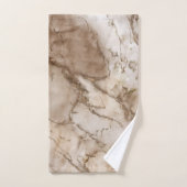 Marbre de Taupe et or abstrait (Serviette à main)