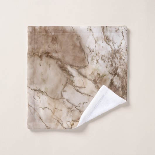 Marbre de Taupe et or abstrait (Gant de toilette)