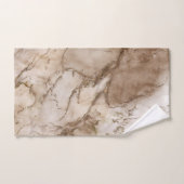 Marbre de Taupe et or abstrait (Serviette à main)