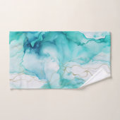 Marbre d'encre Mint Aqua (Serviette à main)