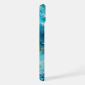 Marbre d'Océan Turquoise de Luxe avec Vagues de Fe (Côté droit)