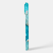 Marbre d'Océan Turquoise de Luxe avec Vagues de Fe (Côté gauche)