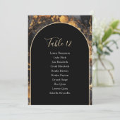 Marbre d'or et arche Numéro de table Carte de sièg (Debout devant)