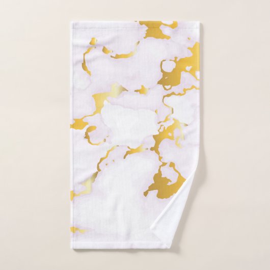 Marbré d'or et blanc (Serviette à main)