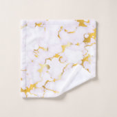 Marbré d'or et blanc (Gant de toilette)
