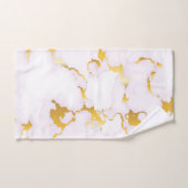 Marbré d'or et blanc (Serviette à main)