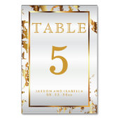Marbre d'or et Satin blanc - Carte table (Dos)