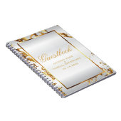 Marbre d'or et Satin blanc - Livre d'or (Côté Droit)