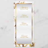 Marbre d'or et Satin blanc - Menu (Dos)