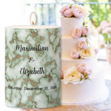 Marbre d'or Faux Green - Mariage élégant