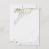 Marbre d'or Faux luxe mariage moderne merci (Dos)