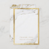 Marbre d'or Faux luxe mariage moderne merci (Devant / Derrière)