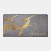 Marbre d'or gris sophistiqué Nom et titre (Recto)