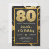 Marbre d'or Invitation de 80e anniversaire (Devant)