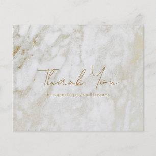 Marbre d'or moderne Carte de remerciements d'affai