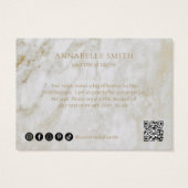 Marbre d'or moderne élégant Merci d'affaires (Dos)