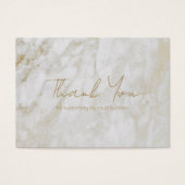Marbre d'or moderne élégant Merci d'affaires (Devant)