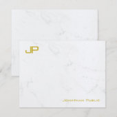 Marbre d'or moderne personnalisé Modèle simple (Devant / Derrière)